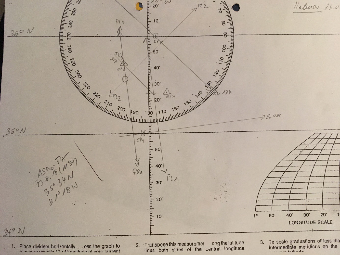 Auswertung einer astronomischen Stadortbestimmung Auswertung einer astronomischen Stadortbestimmung