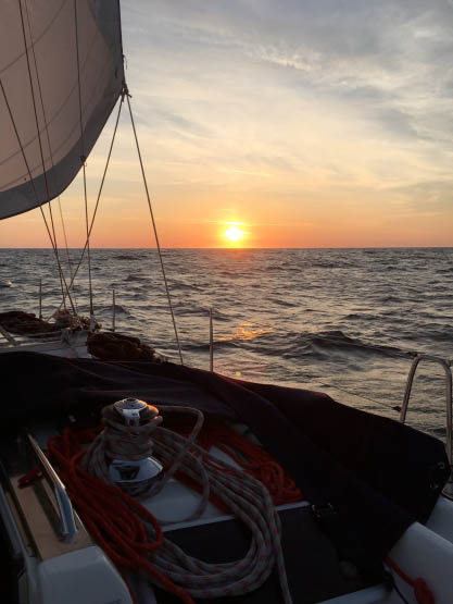 Segeln in die Nacht Kölner Yacht Club - Reisebericht Fahrtensegeln 2019